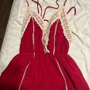 Red Summer Romper